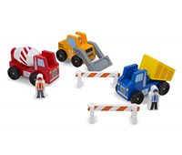 MELISSA & DOUG Gioco di Veicoli da Cantiere in Legno
