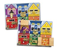 Melissa & Doug - Tavola in Legno Gioco delle Serrature e Catenacci