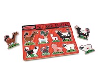 MELISSA & DOUG: Puzzle in legno sonoro: Animali della fattoria